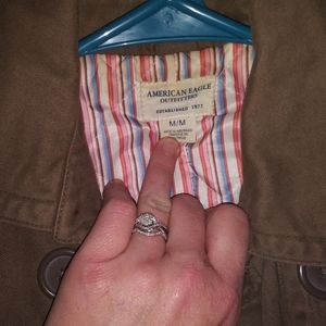 Light brown suade button up american eagle coat